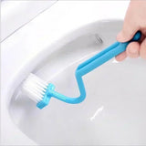 Triogift  Curved Toilet Brush Long Handle Toilet Cleaning Brush Household Deep Cleaning Tool Bathroom Supplies