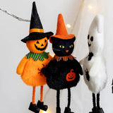 Triogift Halloween Decorative Pendant Ghost Festival Pumpkin Witch Pendant Bar Haunted House Layout Props Happy Helloween Party Decor