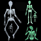 Triogift Halloween Hanging Luminous Skeleton Decoration Full Body Noctilucent Ghost Bone Halloween party Outdoor Garden Crazy Scary props