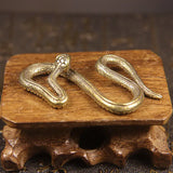 Triogift Copper Snake Mini Statue