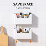 Triogift  Kitchen Cabinet Door Storage Box Cling Film Holder Wall Mounted Basket Artifact Tool Household Sundries Collection Organizer Box