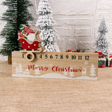 Triogift Christmas Advent Calendar 2023 Wooden Gnomes Santa Countdown Calendar Ornament Navidad 2024 New Year xmas Home Desk Decoration