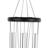 Triogift Wind Chimes Chrome Metal Outdoor Wind Chime Home Decoration Wall Hanging Decor Crafts Garden