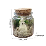 Triogift Ghosts In A Jar, Luminous Ghost Figurines With Moss In Glass Dome Decor, Adopt A Pet Ghost Glow In The Dark Novelty Spooky Decor