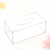 Triogift Clear Acrylic Tissue Box Holder Simple Rectangular Paper Napkin Cointainer Oragnizer For Car Home End Table Household Supplies