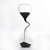 Triogift 3D Creative Irregular Hourglass Timer Home Decoration Glass Sand Time Hourglass Ornaments Household Items Yellow Sand Timer