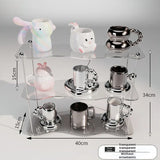 Triogift  -  INS advanced acrylic desktop storage rack Cup storage cup holder bedroom and household acrylic perfume display shelf Decoration