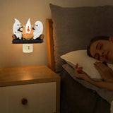 Triogift Halloween Decoration 2024 New Ghost Bonfire Night Light EU US UK Plug Funny Cute Chost Design Lamp Home Decor