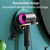 Triogift Folding Hair Dryer Holder Rack Counter Storage Organizer Orange Green White Hair Dryers Wire Plugs Holding Shelf Foldable Hanger