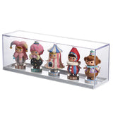 Triogift Acrylic Clear Doll Toys Storage Organizer Box Mystery Box Display Stand Popmart Storage Box Case Waterproof Dust Proof Blind Box