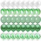 Triogift 40PCS Green agate green glitter Balloons Gender Reveal Wedding Valentine's Day Baby Shower Birthday Globos Party Decorations