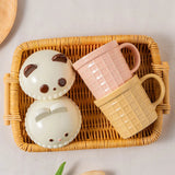 Triogift Cute Animal Coffee Cup Kawaii Cat Bunny Bear Ceramic Mug For Tea Milk Water Juice Mocha Lovers Breakfast Cup Birthday Gift 350ml