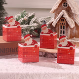 Triogift Christmas Candy Box Gift Bags Cristmas Santa Claus Cookie Candy Packages 2023 Merry Christmas Party Decorations for Home