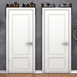 Triogift Halloween Door Frame Decoration,Bats,Pumpkins,Spider Webs,Door and Window Corner Stickers, Halloween Home Decoration