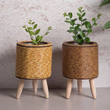 Triogift Rattan Basket Flower Pot