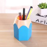 Triogift Cute Pencil Head Shape Pen Holder Pencil Storage Box Student Desktop Office Household Multifunctional Makeup Brush Organizer Box