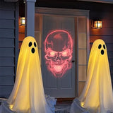 Triogift 85CM /165CM Outdoor Halloween LED Decoration for Front Porch Patio Spooky Easy to Assemble Halloween Ghosts