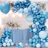 Triogift Blue Macaron Metal Balloon Garland Arch Wedding Supplies Birthday Party Decortions Kids Birthday Foil Balloon Baby Shower Globos