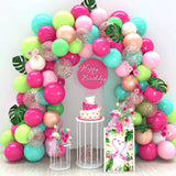 Triogift Tropical Hawaiian Balloon Garland Arch Kit Ballon Baby Shower Balloon Birthday Summer Hawaii Flamingo Party Decor Wedding Party