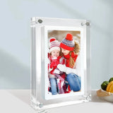 Triogift Acrylic Digital Photo Frame 5/7 Inch 1000mAh Vertical Display IPS Screen 2G Memory Battery Porta Retrato Digital