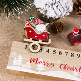 Triogift Christmas Advent Calendar 2023 Wooden Gnomes Santa Countdown Calendar Ornament Navidad 2024 New Year xmas Home Desk Decoration