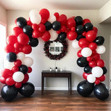 Triogift Birthday Party Balloons Garland White Black Red Balloon Arch Kit Kid Baby Shower Decor Wedding Anniversary Graduation Decoration