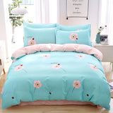 Triogift  High Quality Cotton Bedding Set Duvet Cover with Pillowcases Breathable Sweat-wicking Plenty of Sizes Available