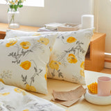 Triogift Cotton Four-Piece Student Dormitory Three-Piece Small Floral Bed Sheet Quilt Cover Pillowcase Double Nordic Style Fresh Bedding