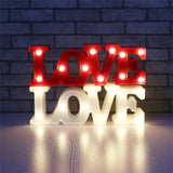 Triogift  Romantic Valentine's Proposal 3D LOVE LED Letter Sign Night Light Marquee Table Lamp Lanterns Nightlights for Christmas Wedding