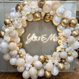 Triogift Sand White Wedding Decor Balloon Garland Arch Kit Happy Birthday Party Metal Gold Silver Latex Baby Shower Decoration Balloons