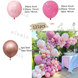 Triogift Tender Pink Gold Balloon Garland Arch Kit Wedding Birthday Party Decoration Adult Kids Baby Shower Decor Ballon Wedding Supplies