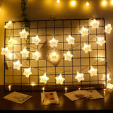 Triogift  LED Star Lights Smile Star Night Lights String Lights Decoration Battery/USB Recharge Bedroom Decorations Gift Lamps for Kids