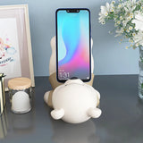 Triogift Bear Tablet Mobile Phone Holder For iPad iPhone Decoration Study Office Computer Desktop Ornaments Birthday Gift for Friends