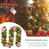 Triogift 2.7m LED Light Christmas Rattan wreath Luxury Christmas Decorations Garland Decoration Rattan with Lights Xmas Home Party