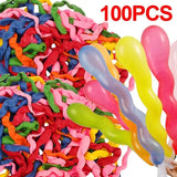 Triogift  100/1PCS Spiral Balloon Mix Color Latex Long Balloons Theme Activity Birthday Party Wedding Holiday Decor Strip Inflatable Toys