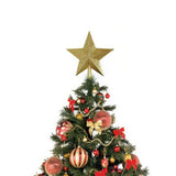 Triogift  Christmas Tree Top Star Ornament Merry Christmas Decorations Shiny Gold Powder Five-pointed Star New Year's Ornament