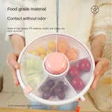 Triogift Lid Moisture-proof Home Storage Box Rotating Fruit Tray Portable Sealed Dry Fruit Box Children's Snack Box Closet Organizer