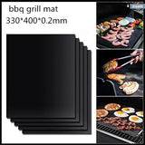 Triogift  40*33cm Non-stick BBQ Grill Mat Easily Cleaned Baking Mat BBQ Tools Cooking Grilling Sheet Heat Resistance Kitchen Tools