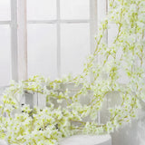 Triogift  180Cm Artificial Flowers Sakura Vine Wedding Supplies Outdoor Garden Rose Arch Home Decor Wall Hanging Fake Flower Decoration