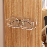 Triogift Glasses Display Cabinet Sunglasses Storage Box Wall Mounted Perforated Free Sunglasses Storage Glasses Rack Home Tidying