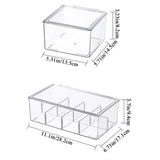 Triogift Plastic Tea Bag Storage Box Stackable Transparent with Lid Storage Container Acrylic Organizer Coffee