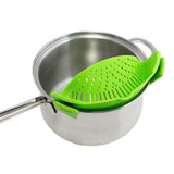 Triogift  Clip On Strainer Silicone for All Pots and Pans Meat Vegetables Fruit Silicone Kitchen Colander