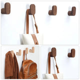 Triogift Wooden Hook Key Decorative Holder Door Hanger Wall Coat Rack Multi-Purpose Kitchen Bathroom Accessories Storage Gadgets Organize