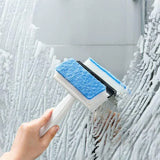 Triogift  Double-sided Household Glass Shaving Tile Bathroom Cleaning Brush Wipe Window Wiper Scraper Cleaning Mirror