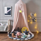 Triogift Kids Bed Mosquito Net Child Bed Canopy Bed Curtain for Baby Crib Children Tent  Hanging Round Play Tent  Room Decor