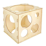 Triogift 30cm Wood Balloon Sizer Cube Box Balloons Measuring box For Birthday Party Baloons Arch garland Wedding Decoration ballon tool