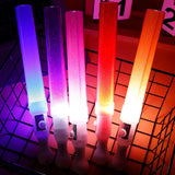 Triogift  Glow Sticks LED Fluorescent Rod Cylinder Plastic Colorful Flashing Stick Cheer Tube Dark Light Birthday Wedding Party Supplies