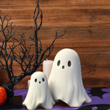 Triogift Halloween Middle Finger Ghost Decoration Cute Ghost Statue For Home Fireplace Decor Smooth Body Enhance Festive Atmosphere