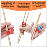 Triogift  Reusable Chopsticks Helpers Only Training Chopsticks Connectors Chopstick Assistant Training Chopstick Hinge Connector