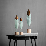 Triogift Modern Feather Table Decor Figurine